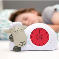 Zazu Sam Schaap Taupe Kinderwekker en Slaaptrainer< Slaaptrainers