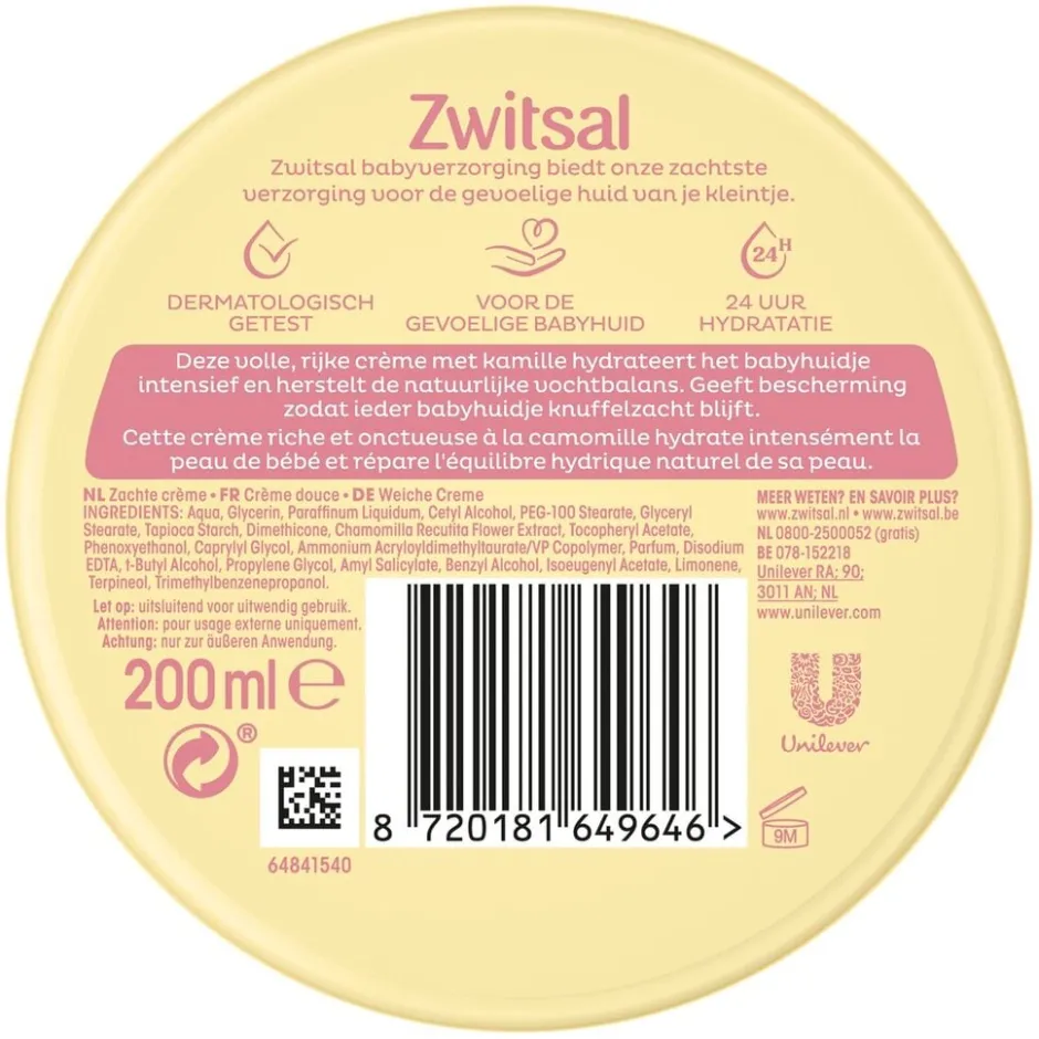 Zwitsal Zachte Crème< Baby Huidverzorging